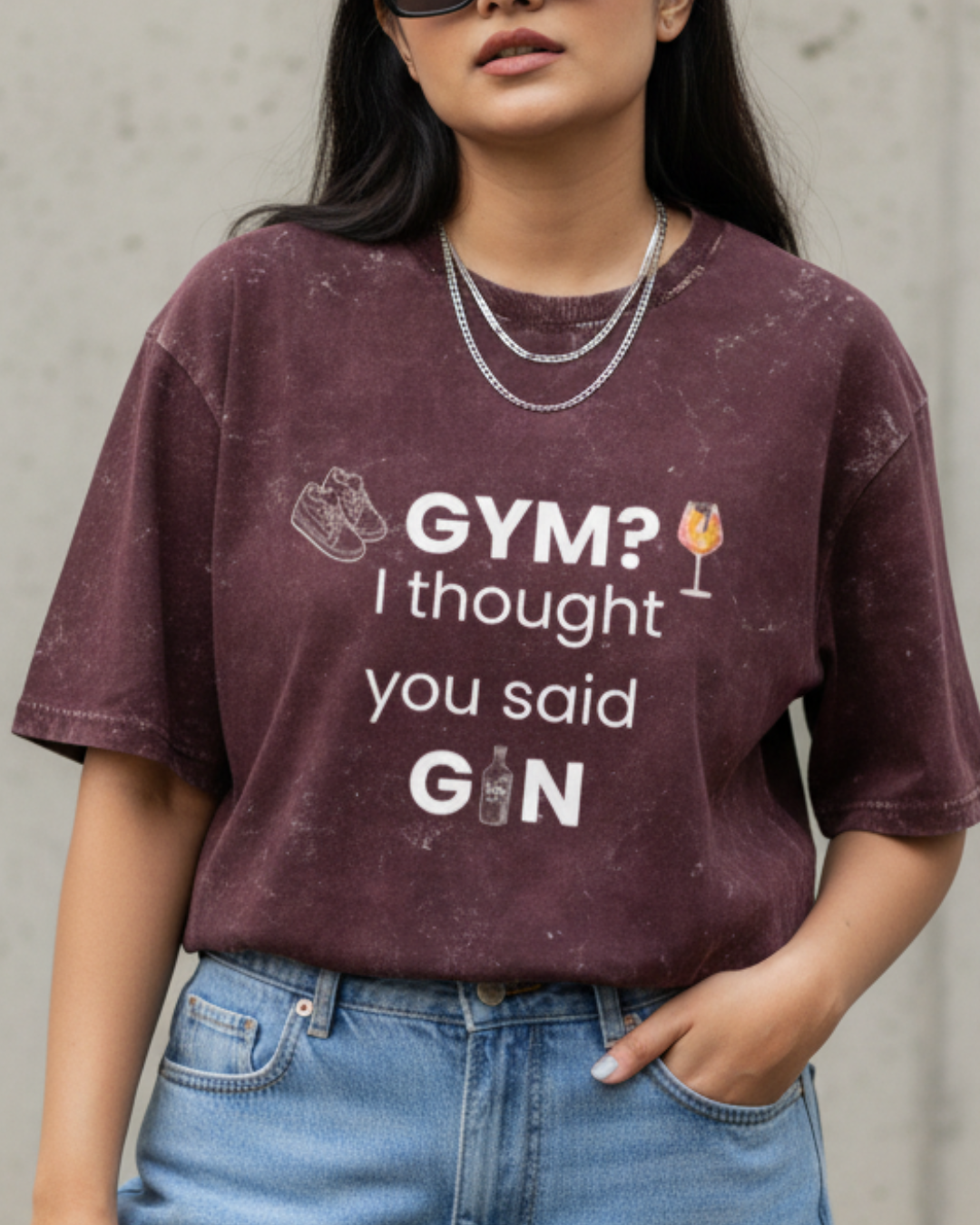 Oversized Acid Wash – “GYM GIN” Edition