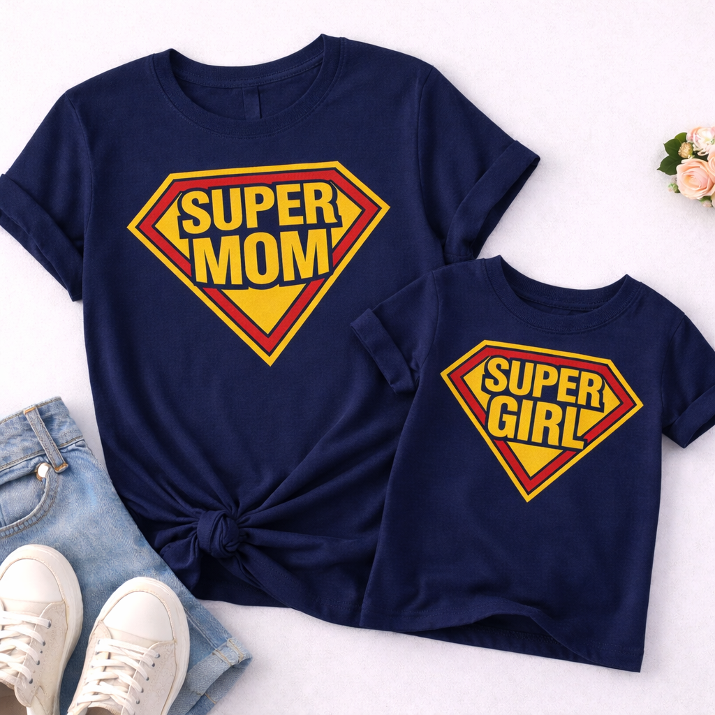 Mama & Baby Girl Matching T-Shirt Combo