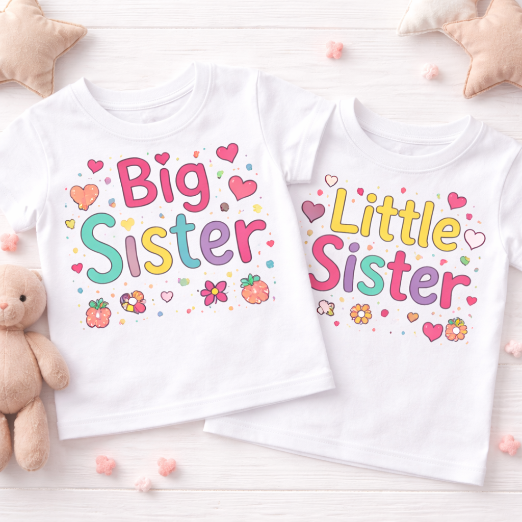 Sibling Sets for big sister and little sister white