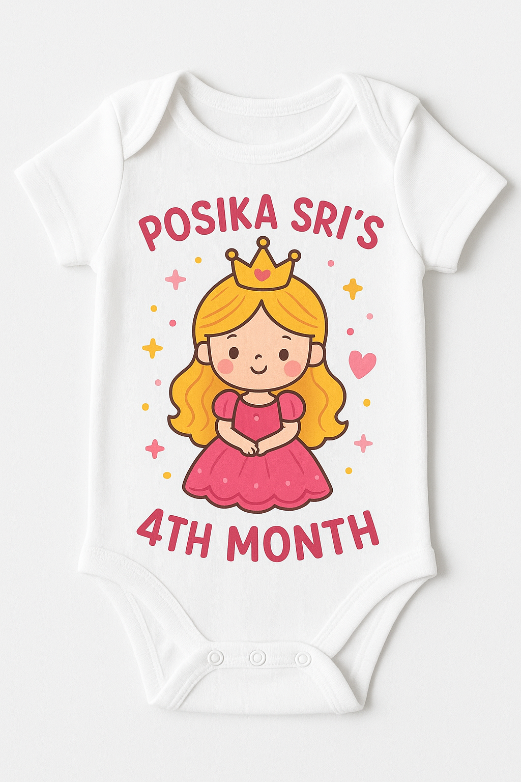 Baby Princess Birthday Month Romper