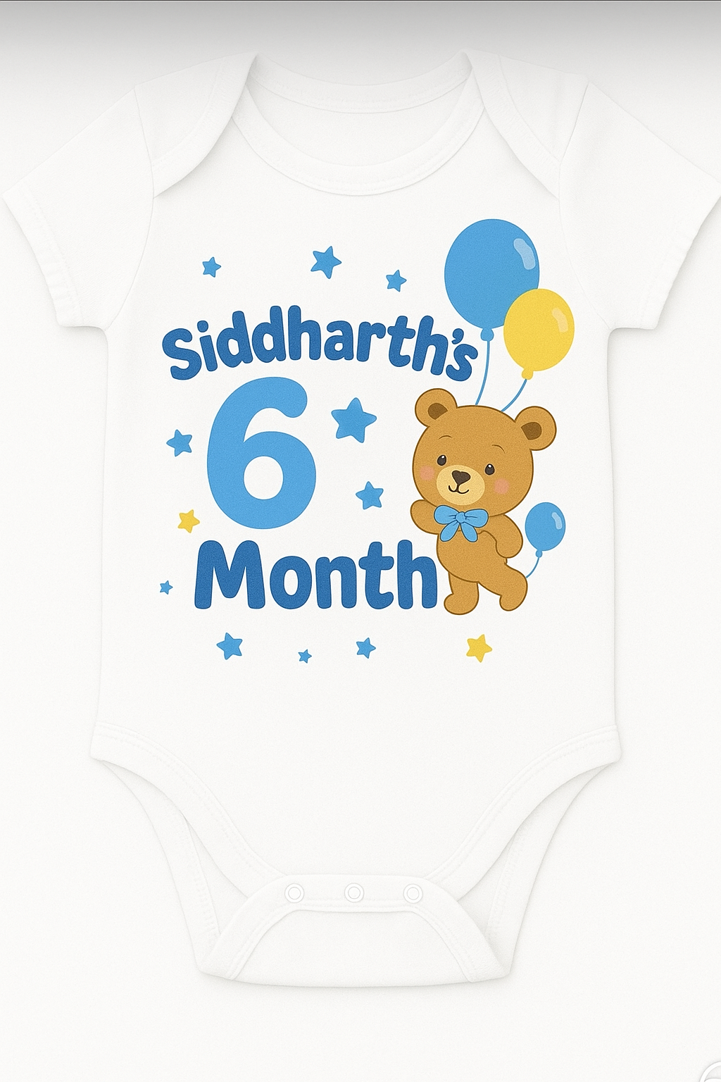 Baby Teddy Birthday Month Romper