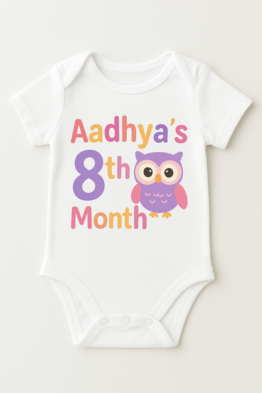 Baby Owl Birthday Month Romper