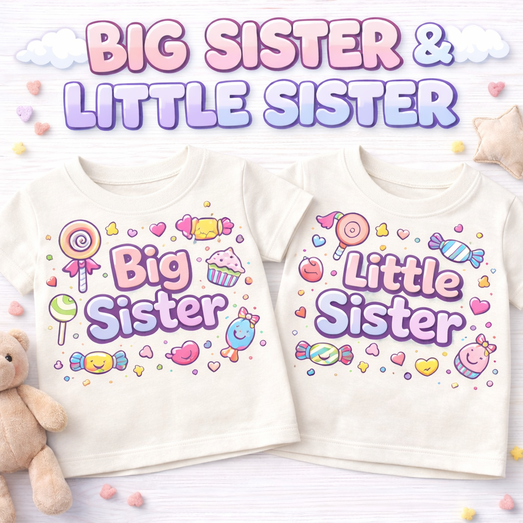 Sibling Sets for big sister and little sister off white