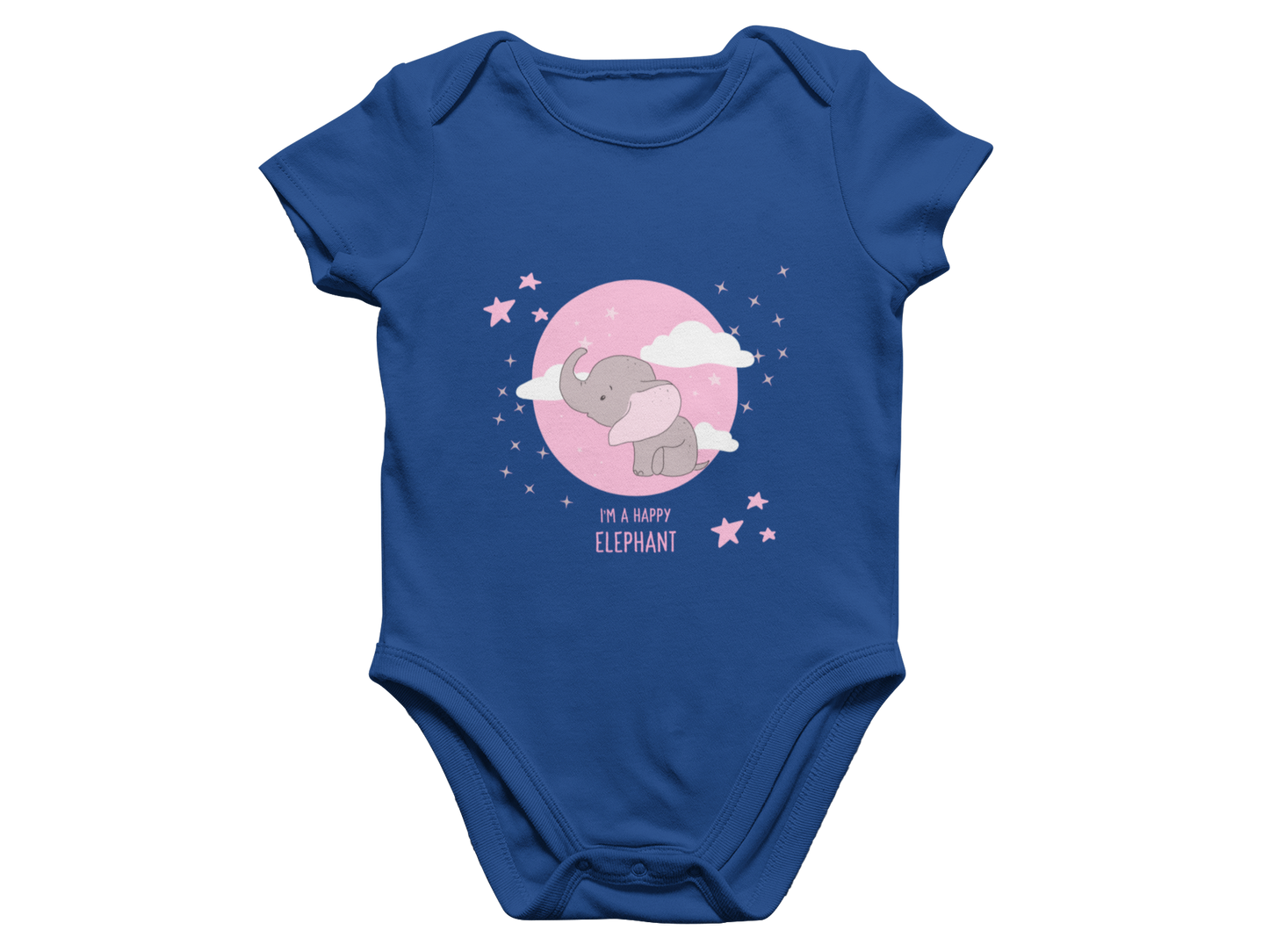 Baby Romper Blue Elephant