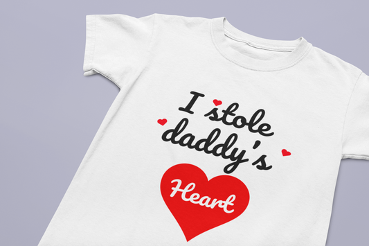 Kids I Stole Dady's heart T-shirt