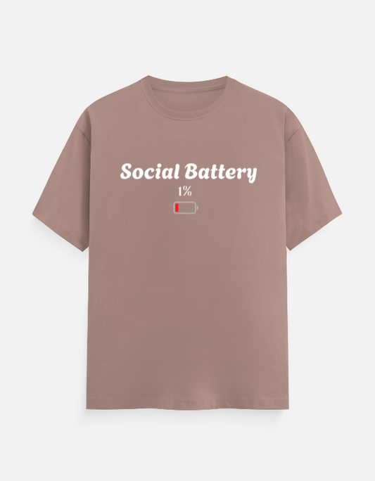 "Social Battery"  Graphic T-shirt