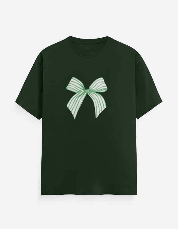 Bow Cotton stretch  T-shirt
