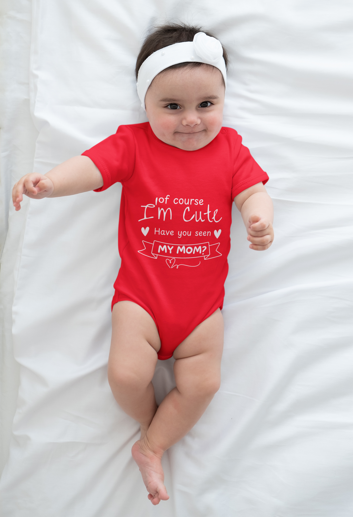 Funny Red Baby Romper with Hilarious Quotes