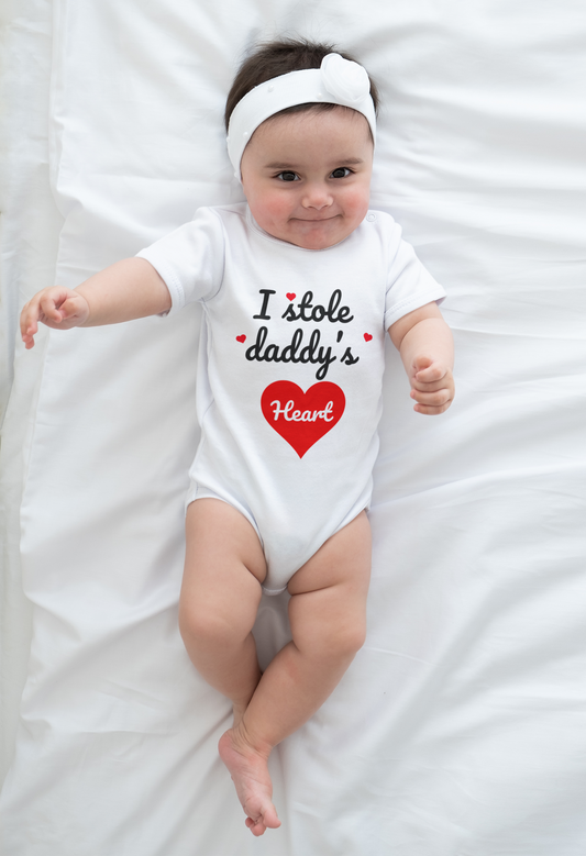 Baby Romper I stole dady's heart