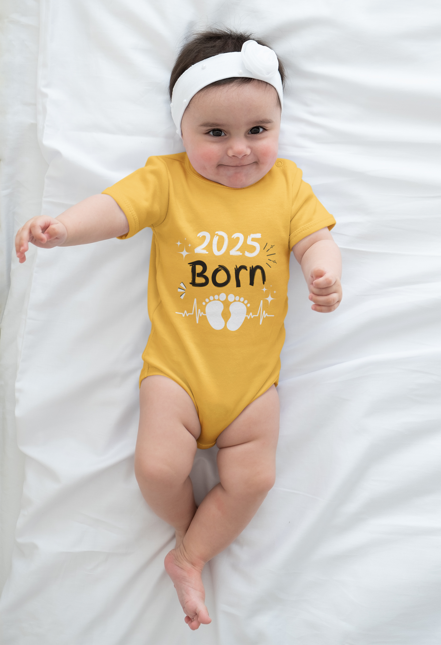 Baby Romper Yellow Born 2025