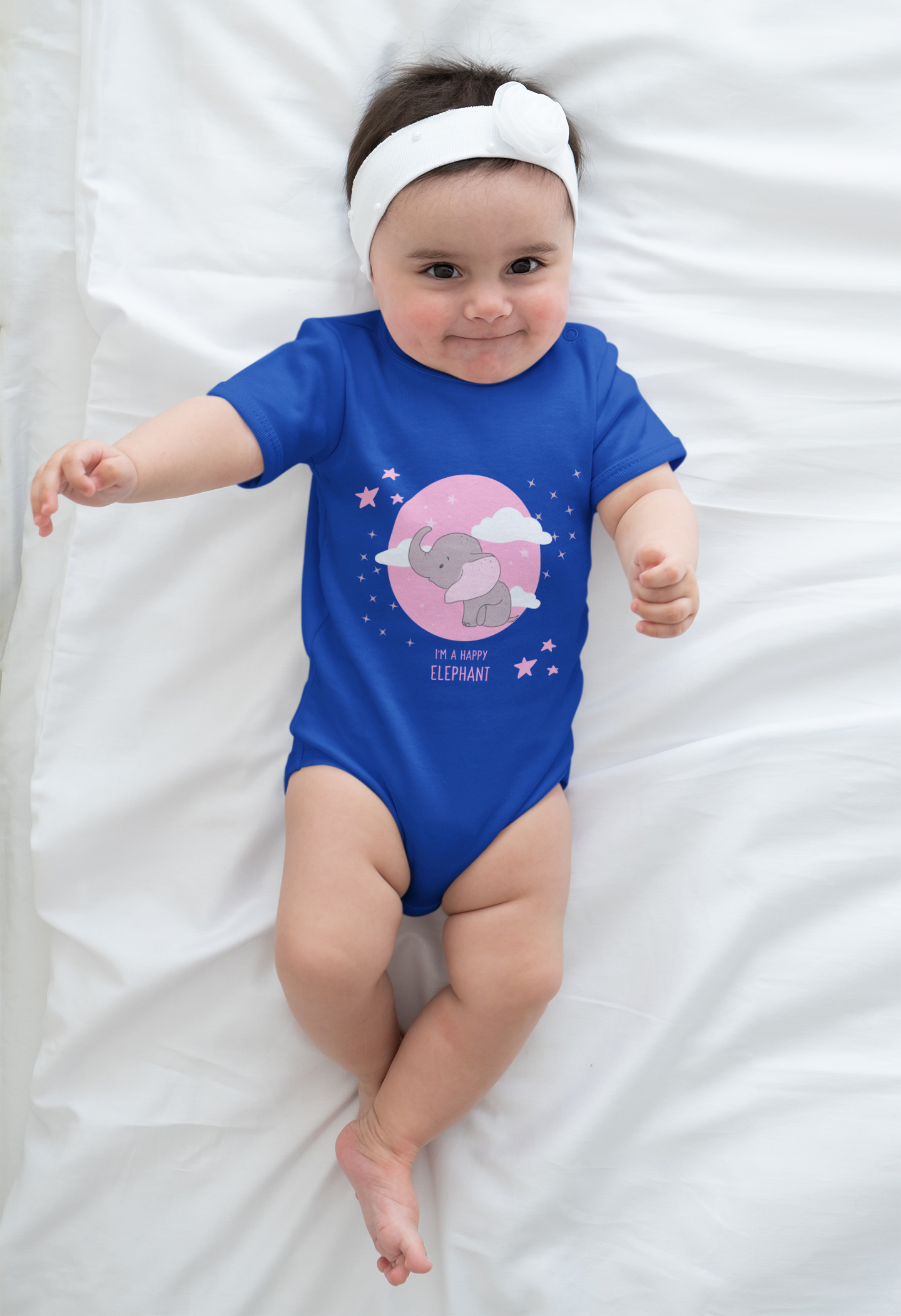 Baby Romper Blue Elephant