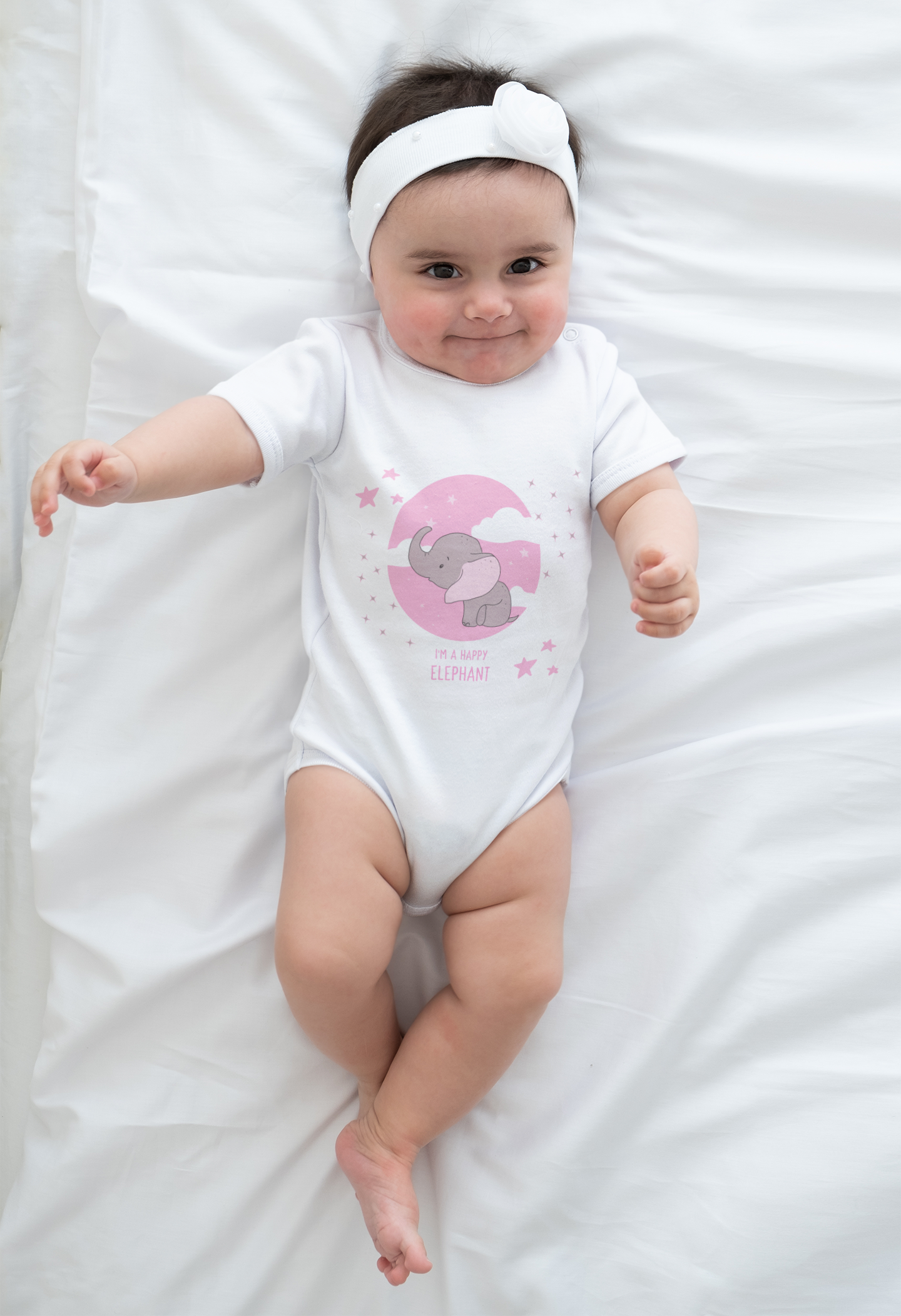 Baby Romper Blue Elephant