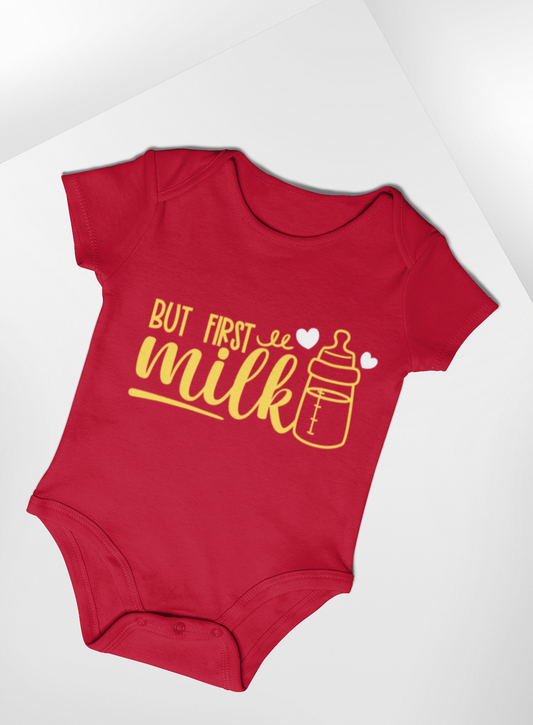 Baby Romper Milk Red