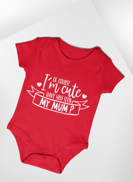 Funny Red Baby Romper with Hilarious Quotes