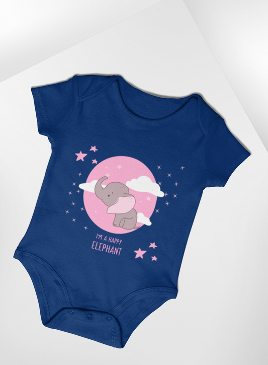 Baby Romper Blue Elephant