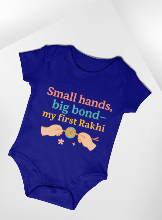 My first Rakhi Baby Romper