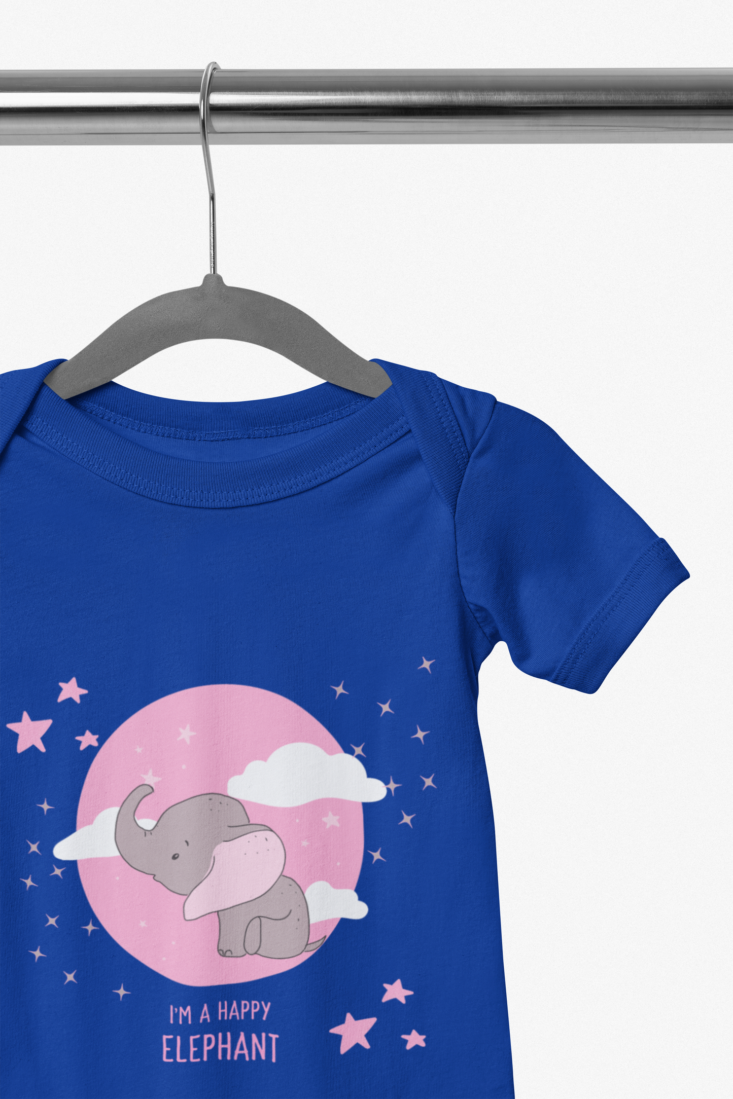 Baby Romper Blue Elephant