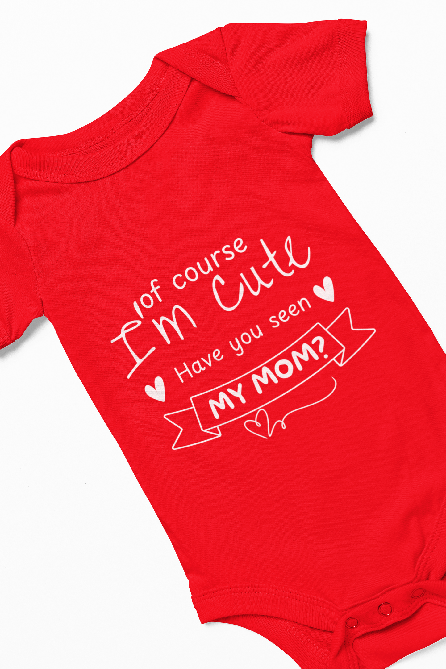 Funny Red Baby Romper with Hilarious Quotes