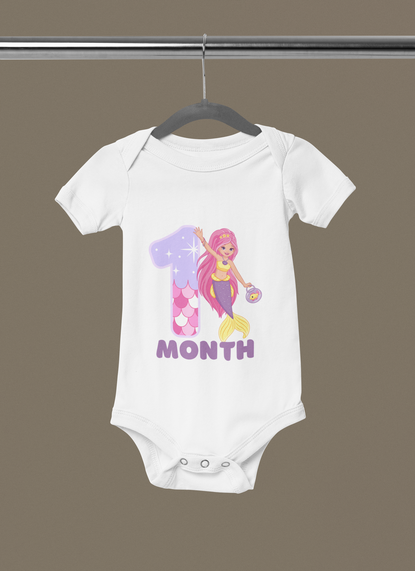 Monthly Birthday Mermaid Special Romper