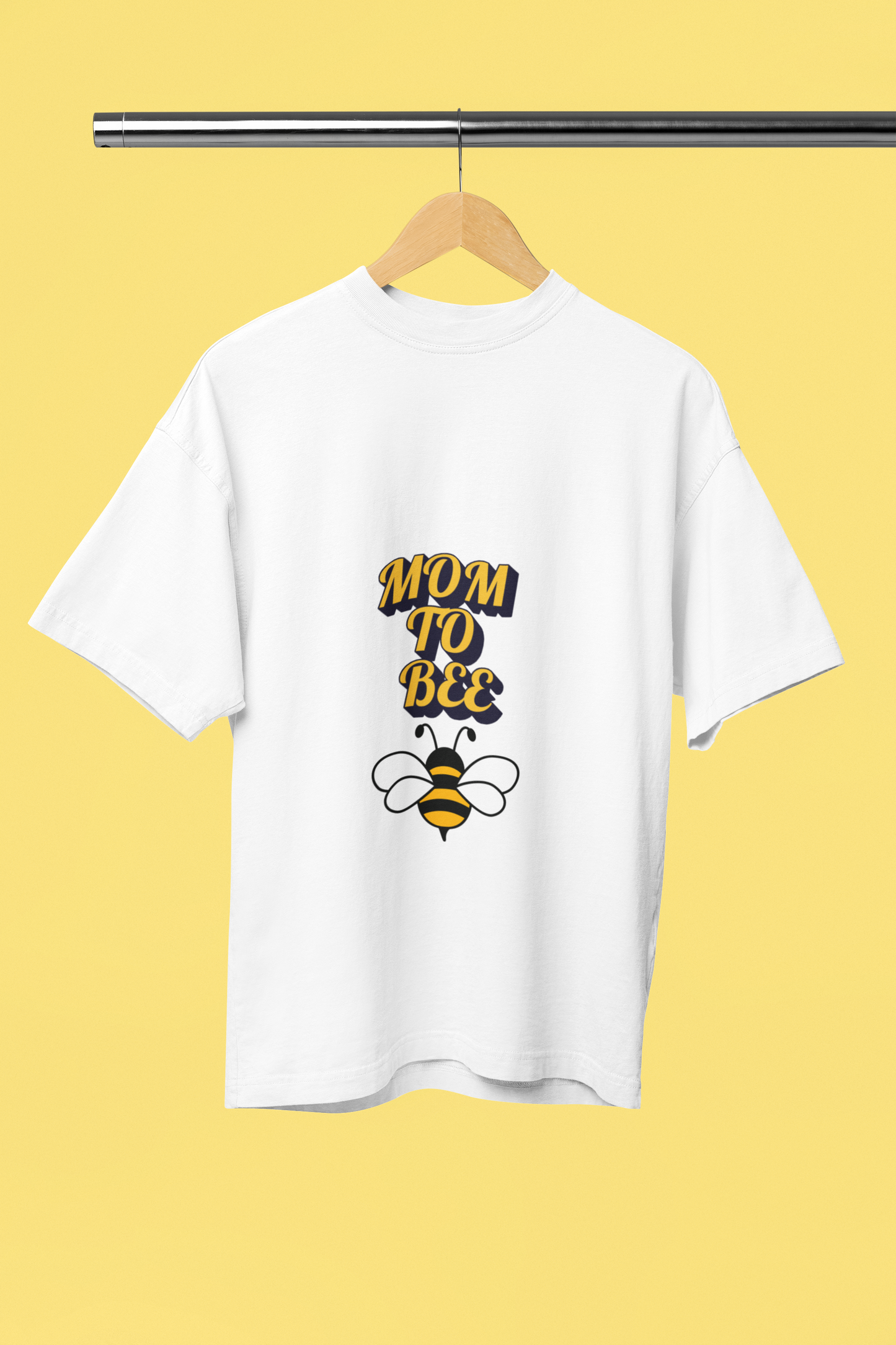Cute Mom to BEE Baggy Maternity Wear White T-shirt