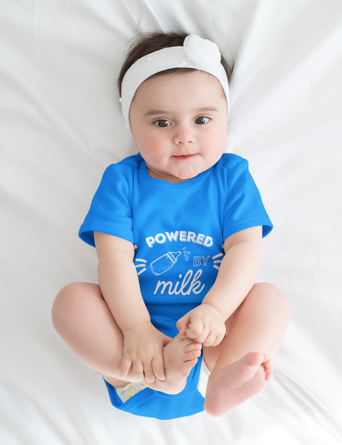 Funny Baby Romper Blue with Hilarious Quotes