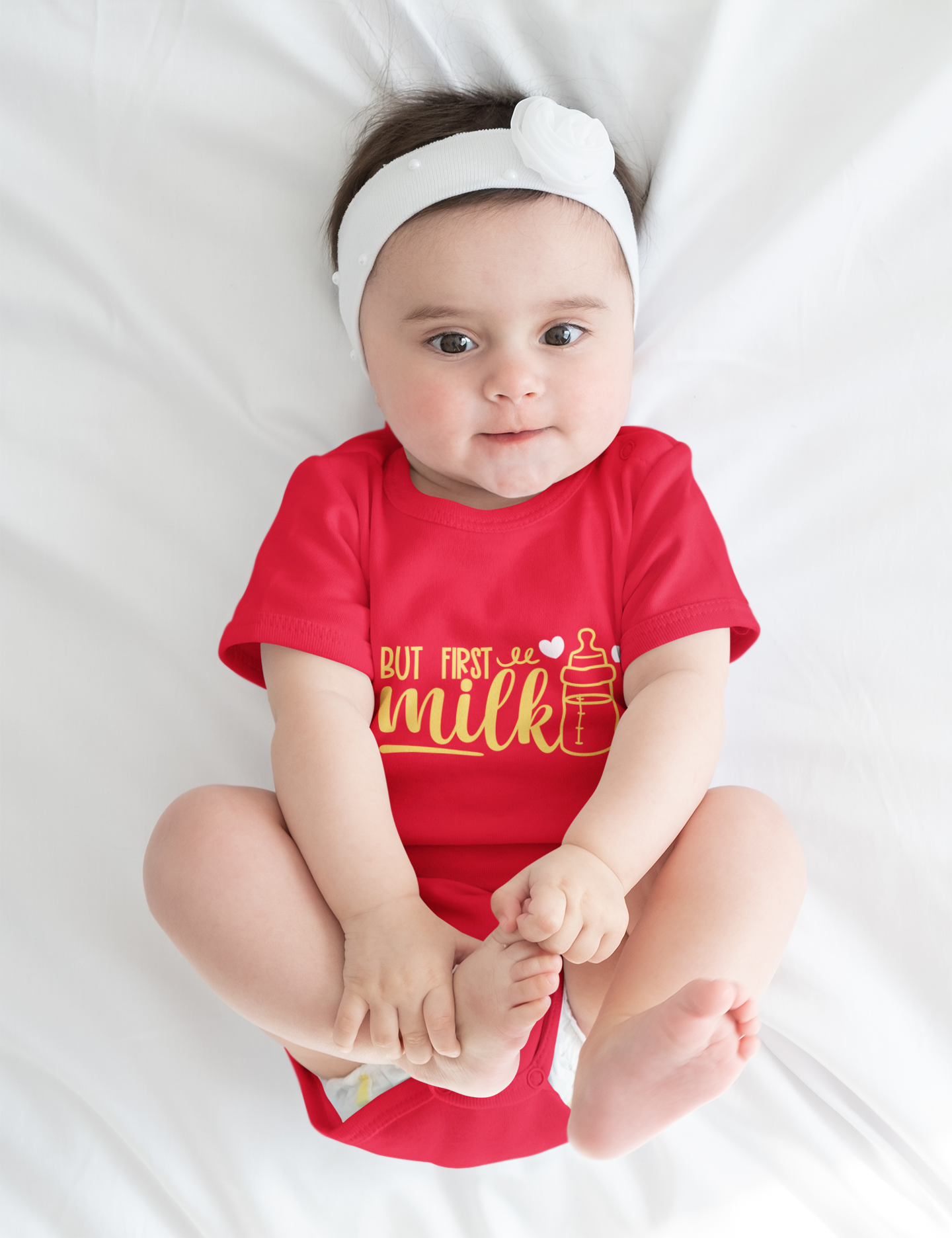 Baby Romper Milk Red