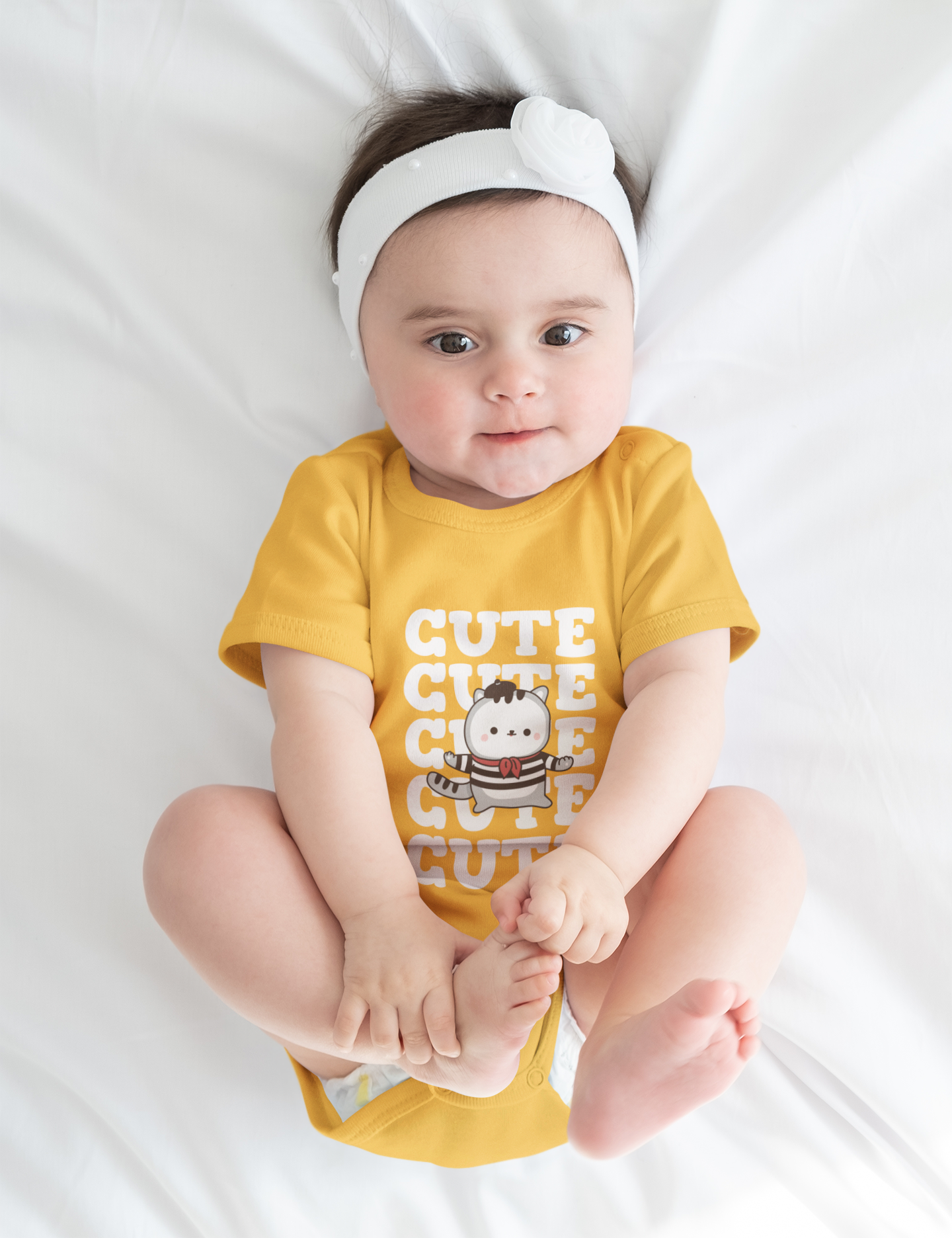 Baby Romper Yellow CUTE