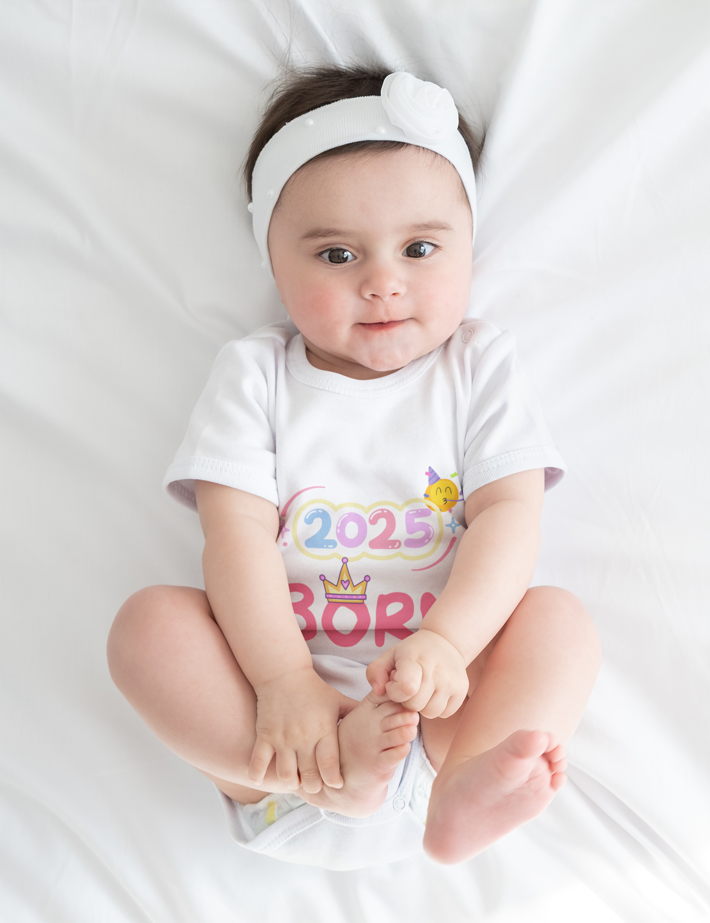 Baby Romper White Born 2025