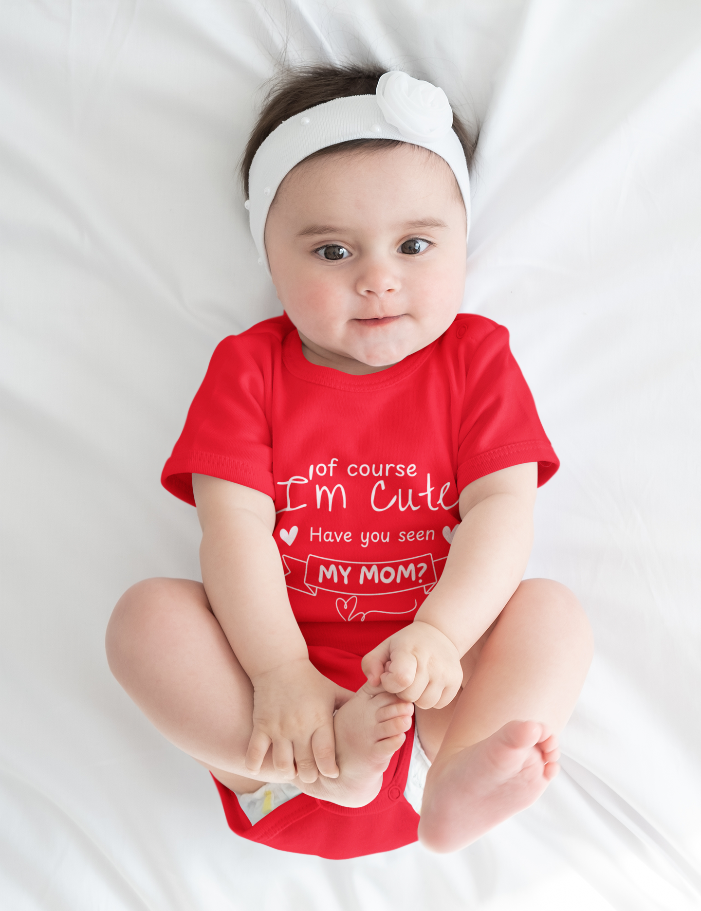 Funny Red Baby Romper with Hilarious Quotes