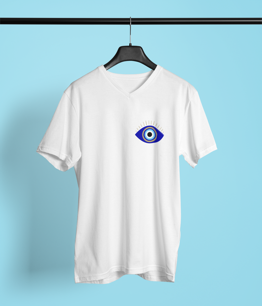 Evil Eye Oversized Graphic Tee – Style Meets Protection