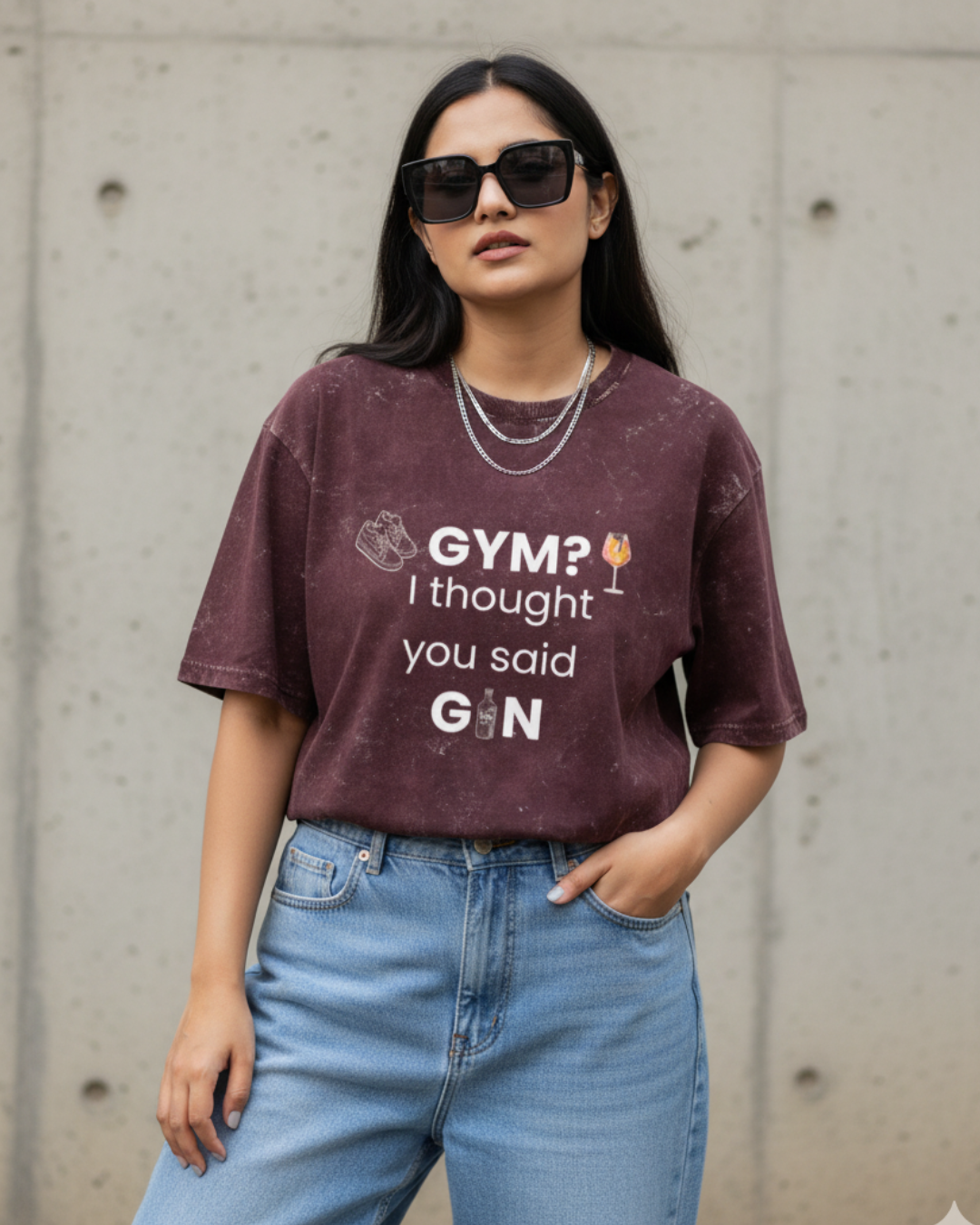 Oversized Acid Wash – “GYM GIN” Edition