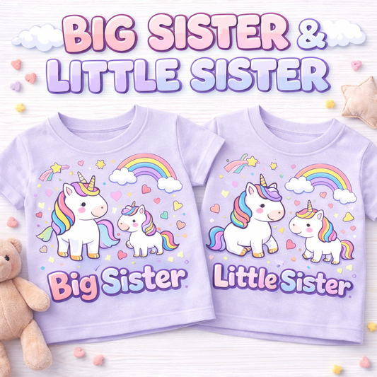 Sibling Sets for big sister and little sister lavender