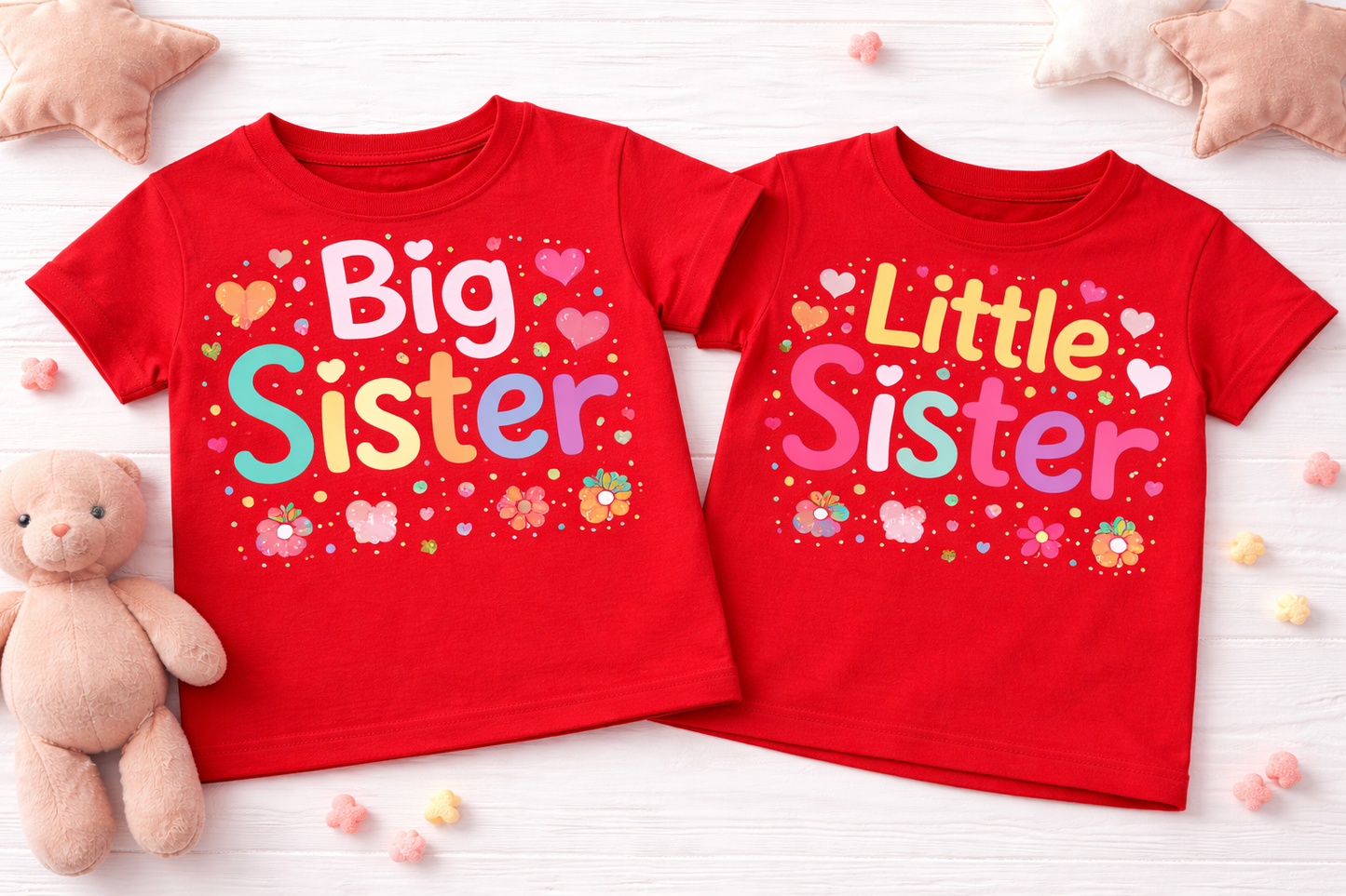 Sibling Sets for big sister and little sister red