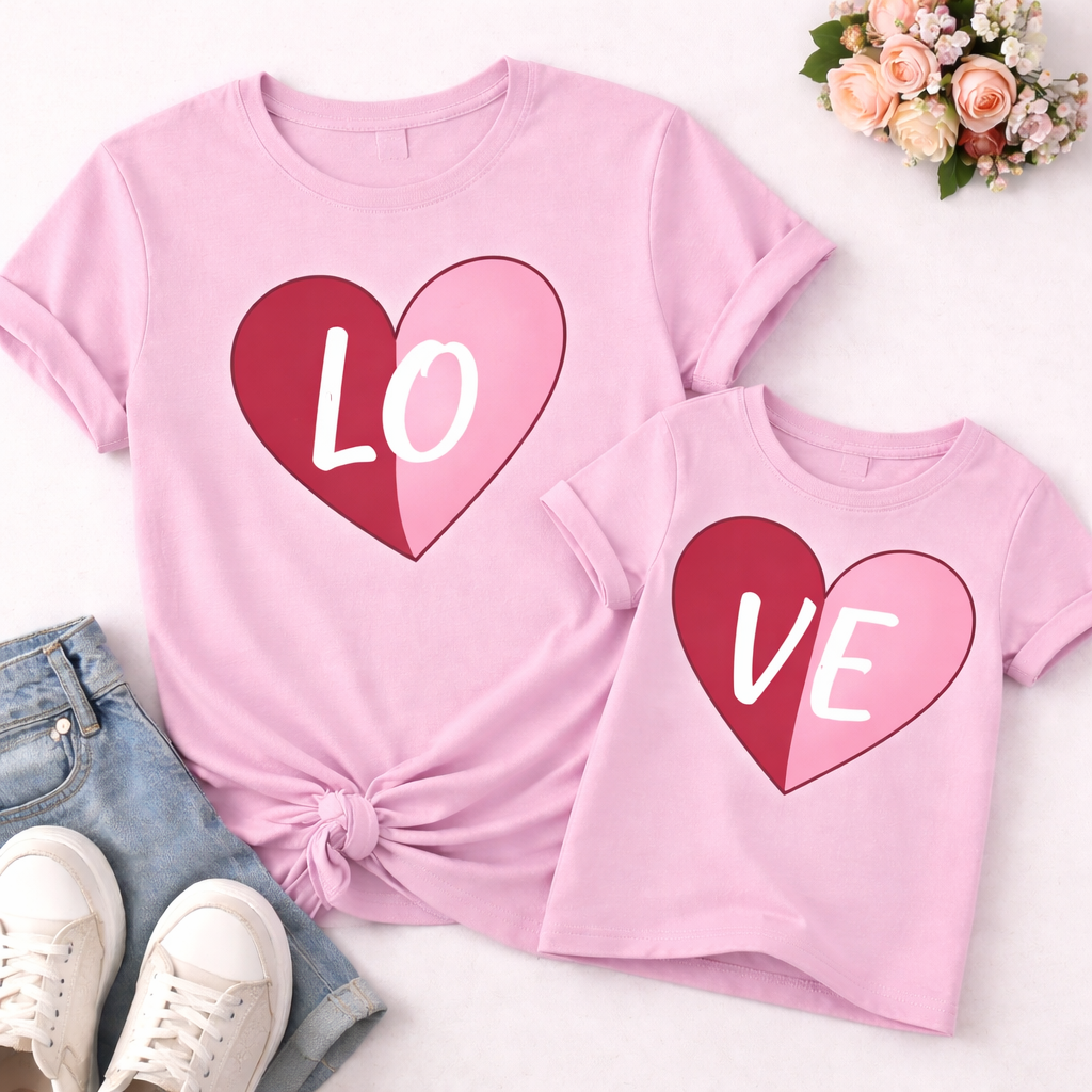 Mama & Baby Girl Matching T-Shirt Combo