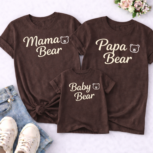 Bear Family Matching T-Shirt Combo