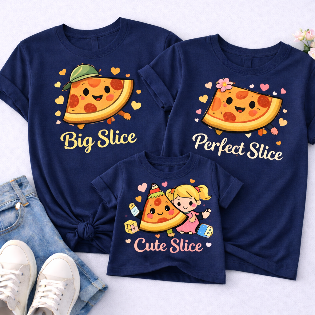Pizza  Family Matching T-Shirt Combo