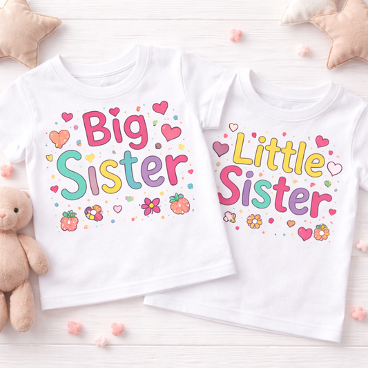 Sibling Sets for big sister and little sister white