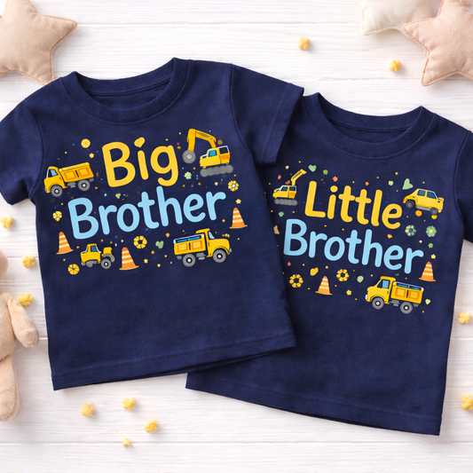 Sibling Sets for big brother and little brother navy blue
