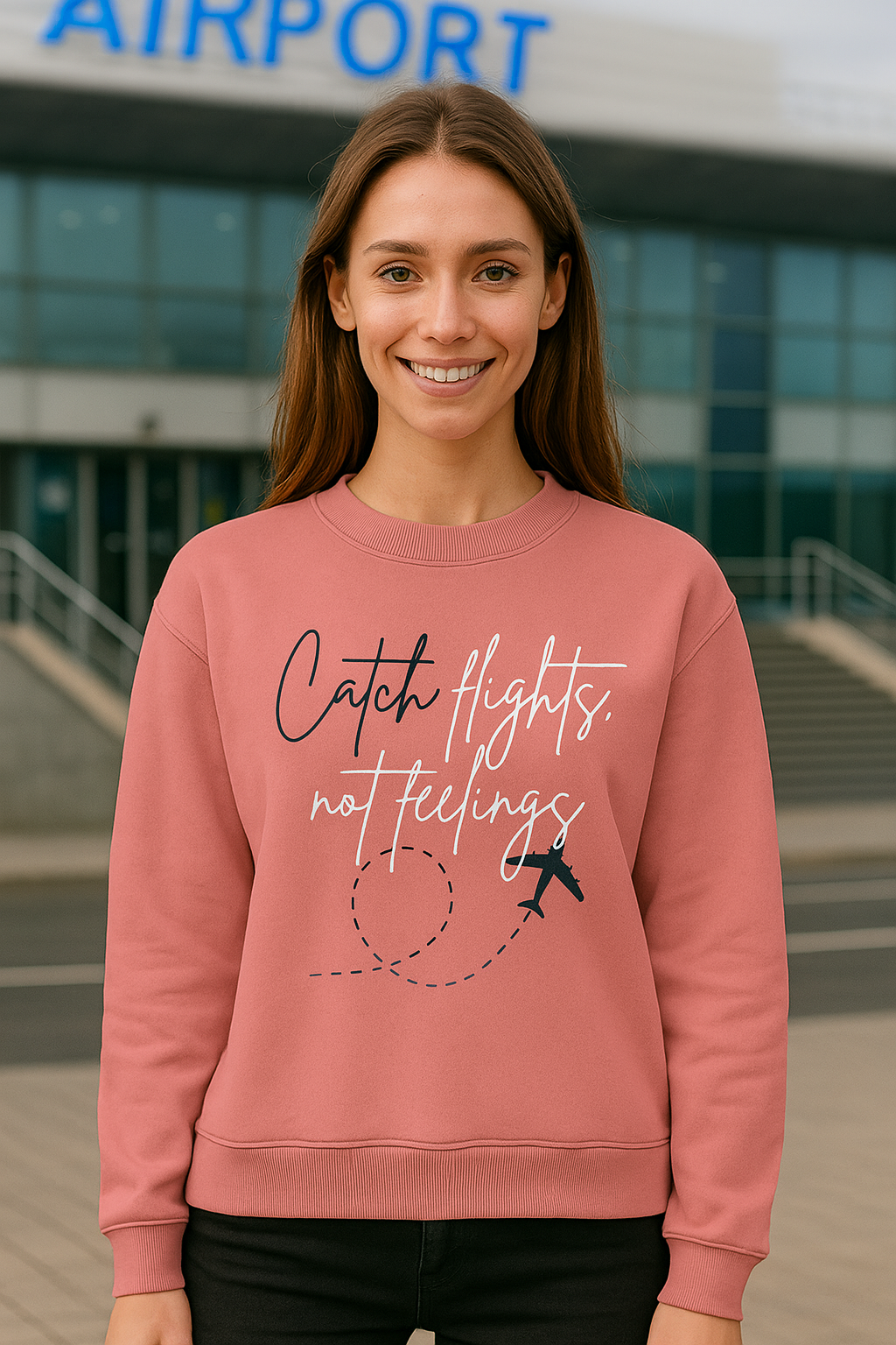 Sweatshirt Catch Flights not Feelings