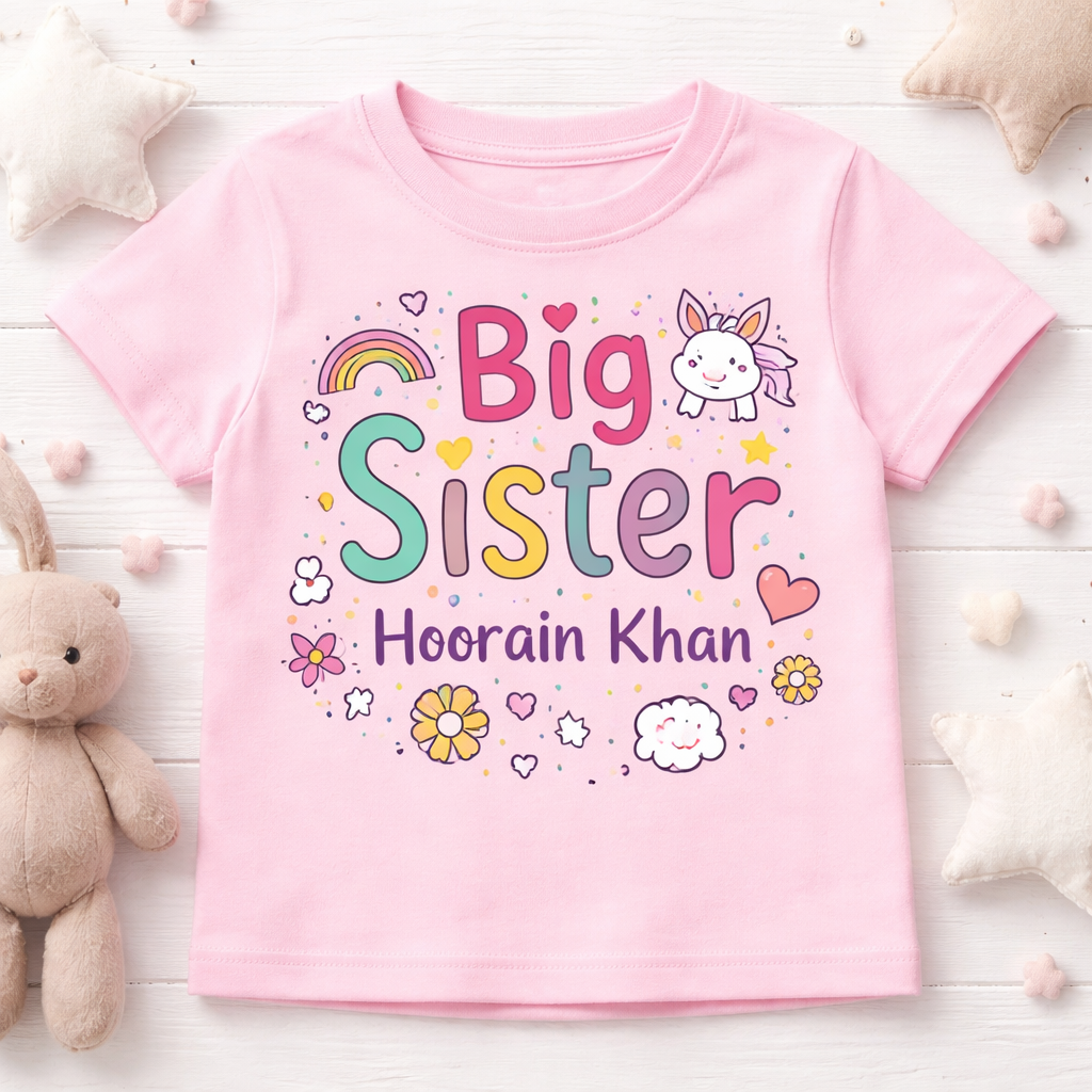 Sibling Sets for big sister and little brother pink and blue