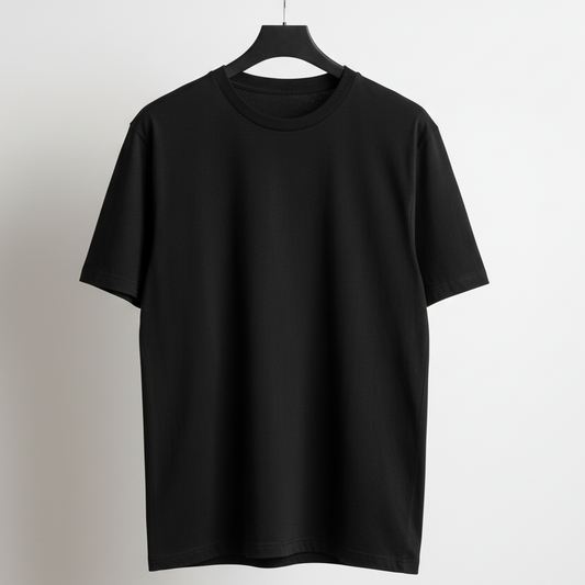 Black plain T-shirt