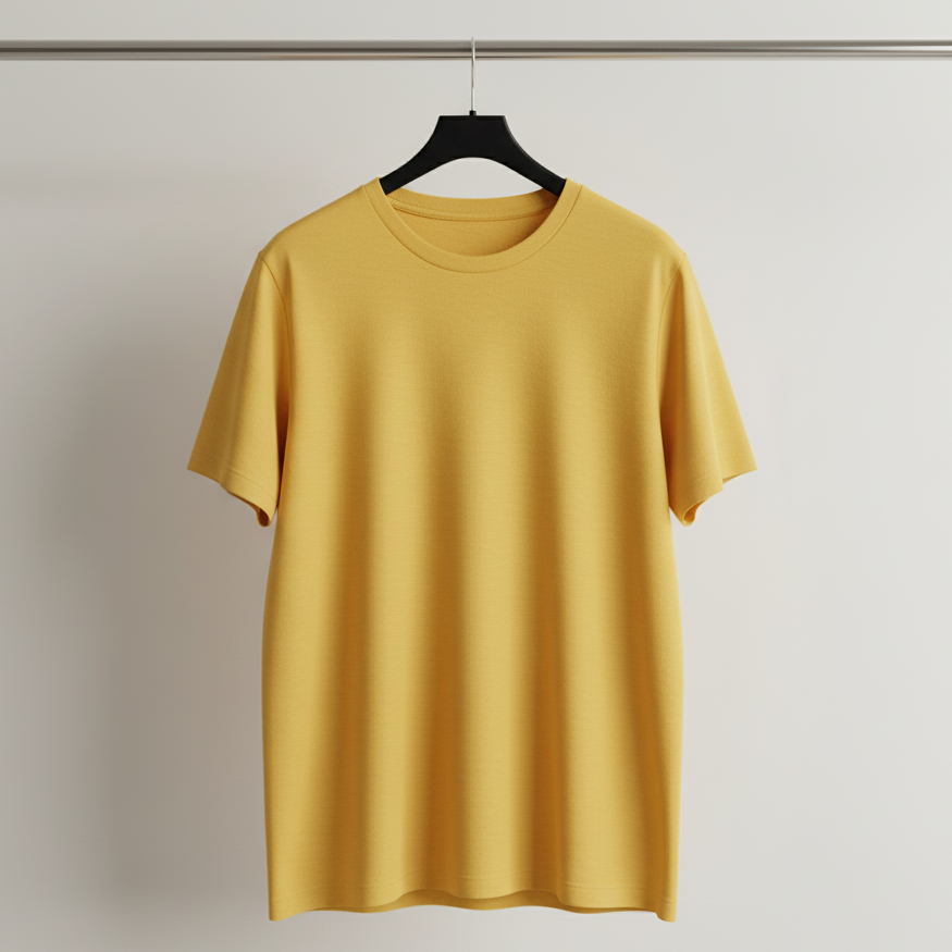 Yellow plain T-shirt