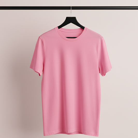 Flamingo Pink plain T-shirt