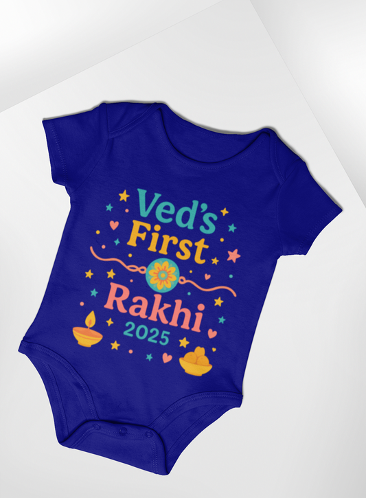 My first Rakhi Customized with Name