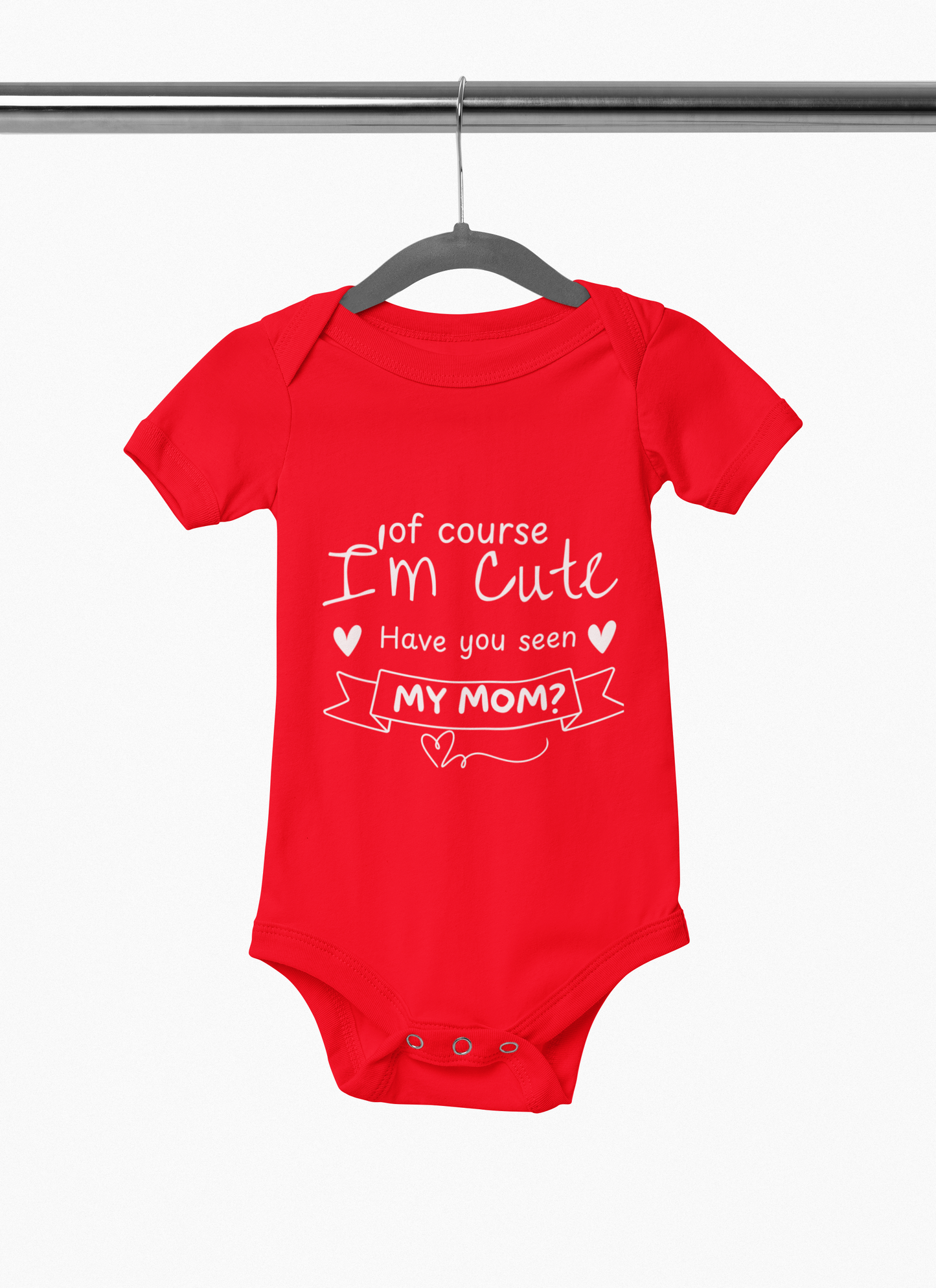 Funny Red Baby Romper with Hilarious Quotes