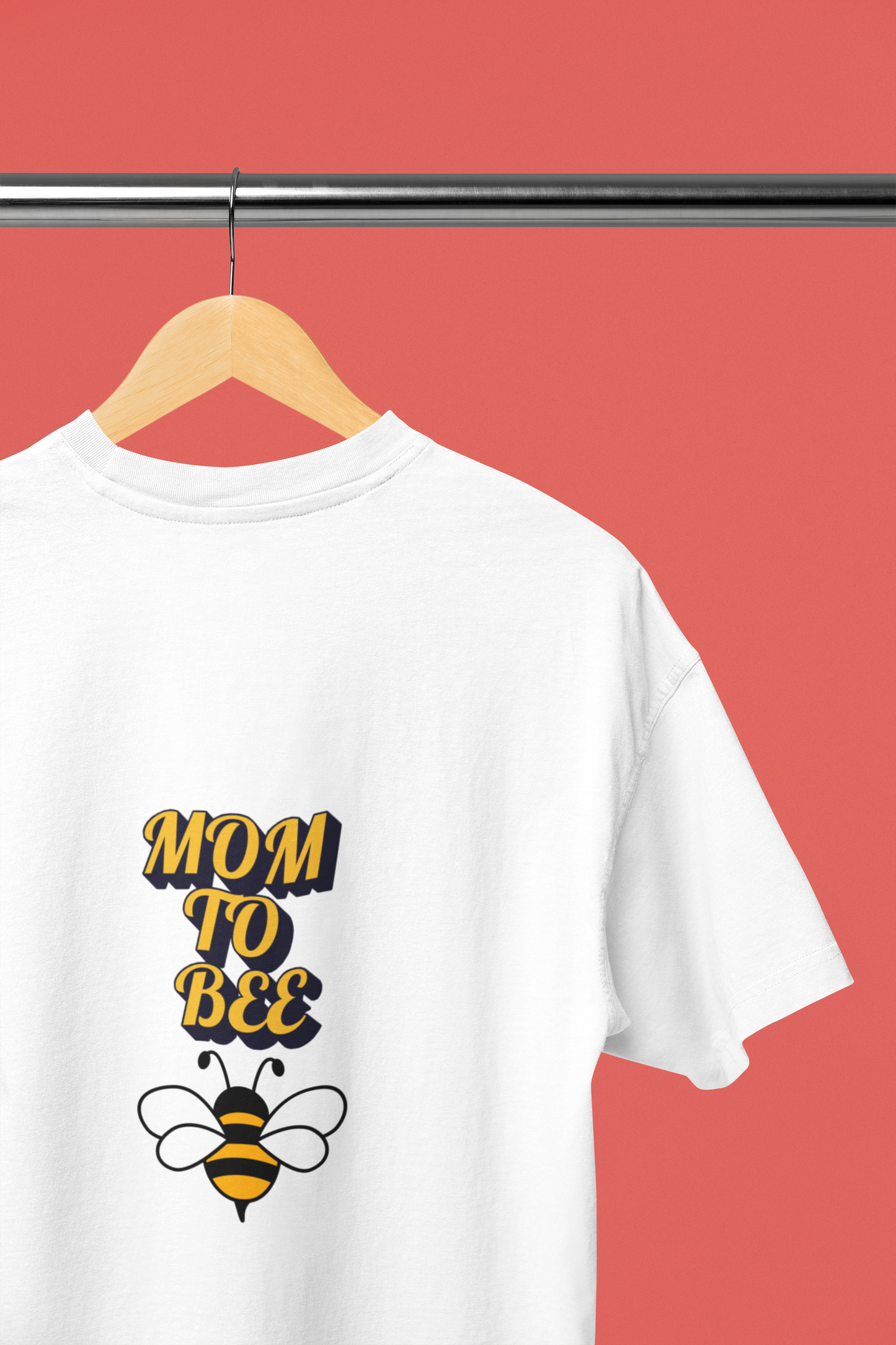 Cute Mom to BEE Baggy Maternity Wear White T-shirt