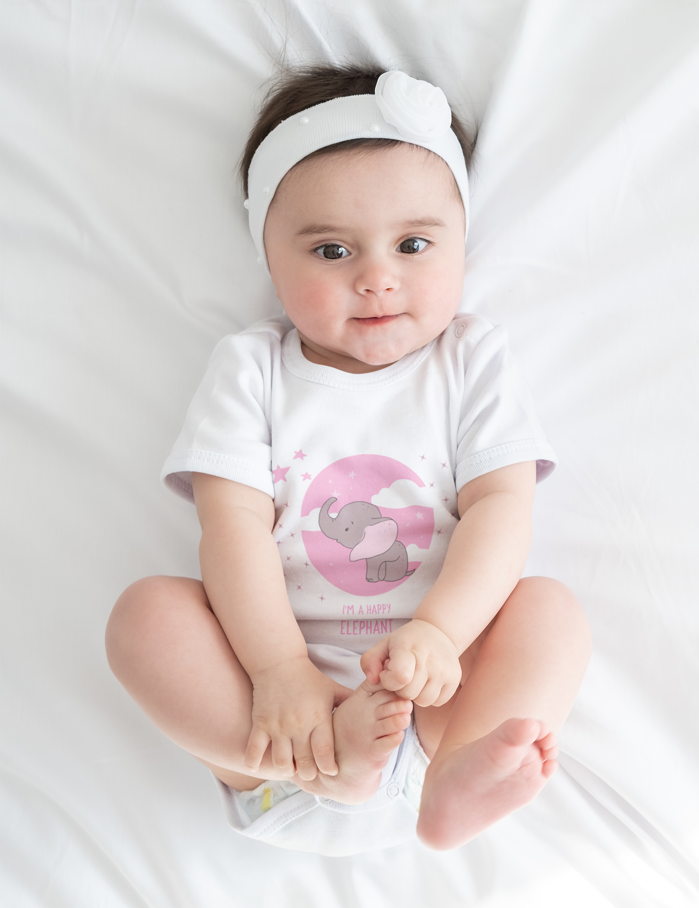 Baby Romper Blue Elephant