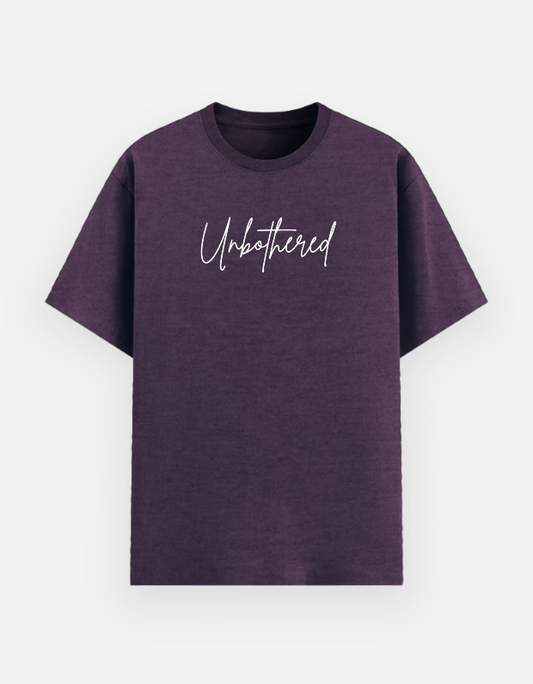 Unbothered Basic Graphic Tee – Purple